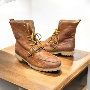 Ralph Lauren Polo Ranger Leather Hiking Buckle Boots Brown Men's Size 12 D