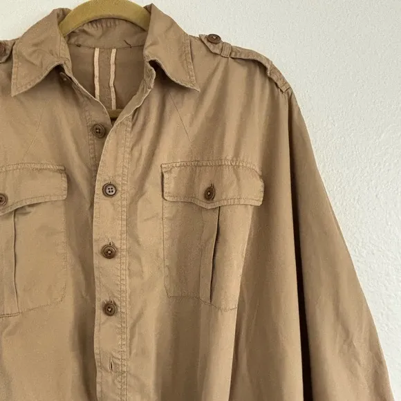 Ralph Lauren Trench Cape Coat Poncho Style Dress - Safari Camel Tan