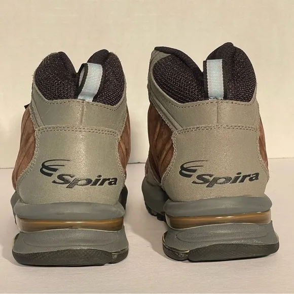 Rare Spira Hiking Boots Women’s Brown Gray Leather Trail Boots Size 8