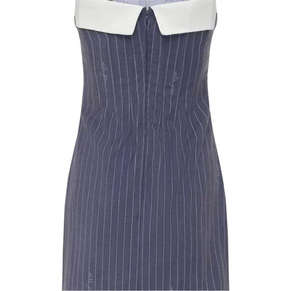 RARE! With Jean Chloe Corset Dress in Pin Me pinstripe