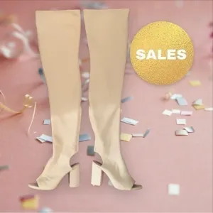 Raye Over the Knee boots cream boots