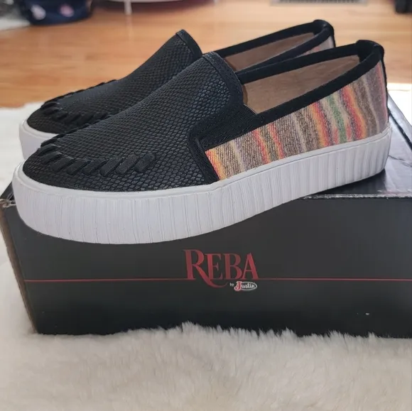 Reba By Justin Helen Serape Print Alice Platform Shoes w/ Box Size 7