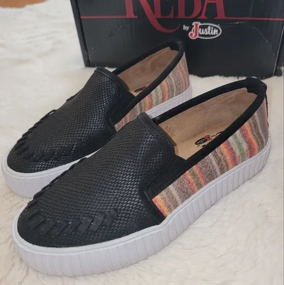 Reba By Justin Helen Serape Print Alice Platform Shoes w/ Box Size 7