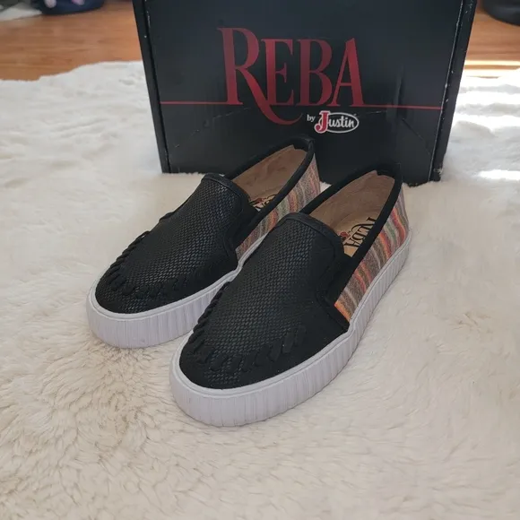 Reba By Justin Helen Serape Print Alice Platform Shoes w/ Box Size 7