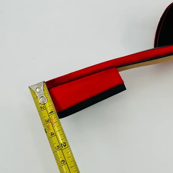 Rebecca Minkoff Calista Red Bow Satin‎ Sandals Size 6 Kitten Heel Open Toe
