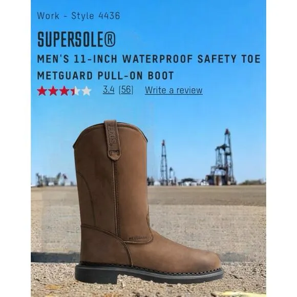 RED WING 4436 Waterproof Steel Toe Work SuperSole Boots Mens 10 NEW FAST SHIP