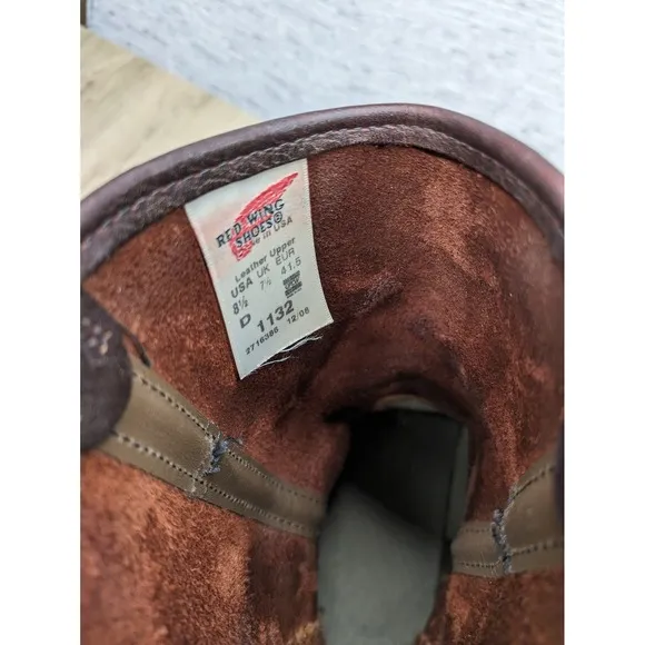 Red Wing Work Boots Pull On Leather Pecos Mens 8.5 1132