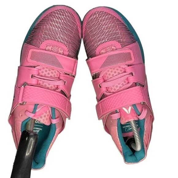 Reebok Legacy Lifter FlexWeave Posh Pink CJ  Cummings Pink White Teal Women’s Si