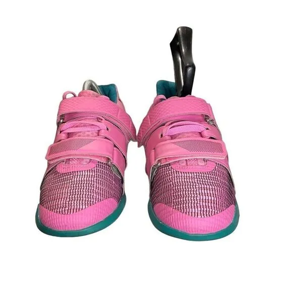 Reebok Legacy Lifter FlexWeave Posh Pink CJ  Cummings Pink White Teal Women’s Si