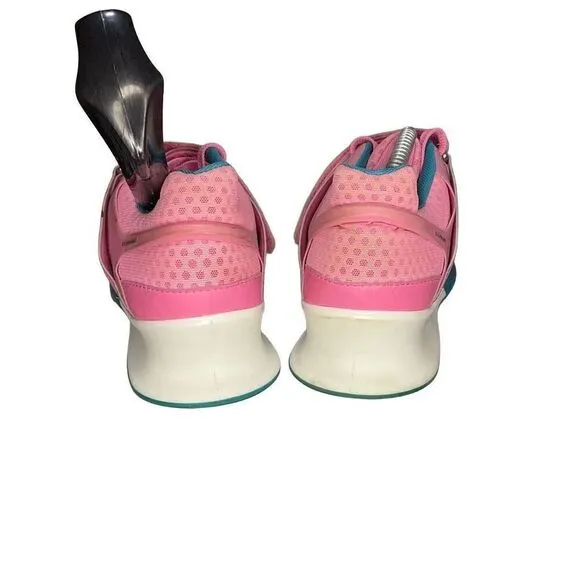 Reebok Legacy Lifter FlexWeave Posh Pink CJ  Cummings Pink White Teal Women’s Si