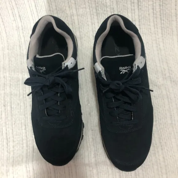 Reebok Suede Steal Toe Safety‎ Shoes Sneakers Navy Blue Men's Size 13W