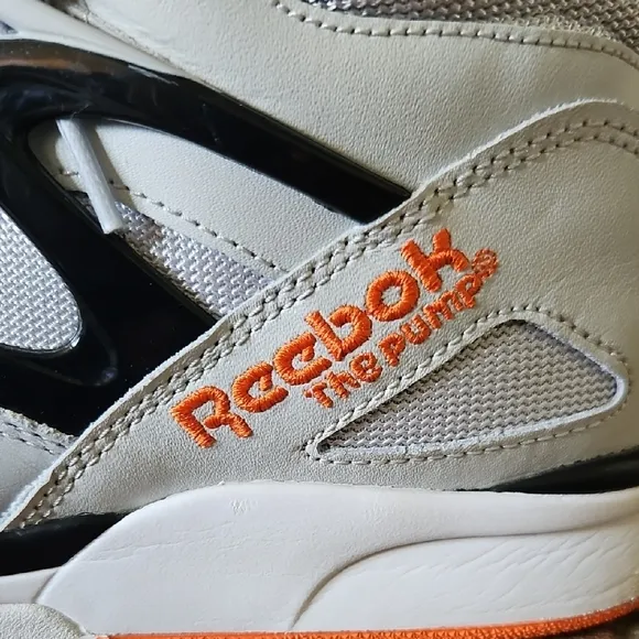 Reebok White and Orange Sneakers