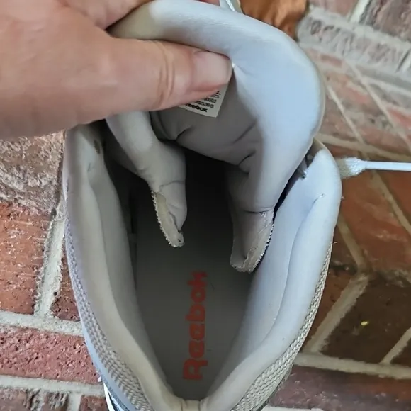 Reebok White and Orange Sneakers