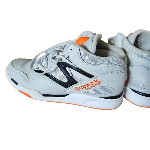 Reebok White and Orange Sneakers