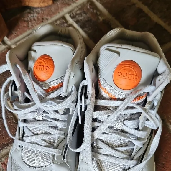 Reebok White and Orange Sneakers