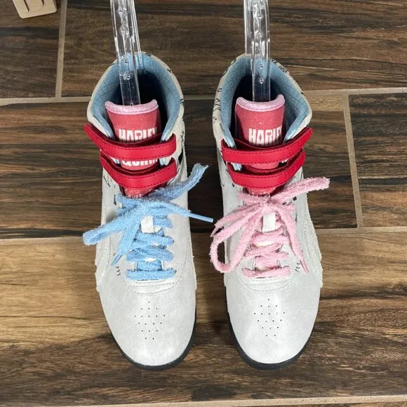 Reebok x DC Comics Freestyle Hi Womens 7.5 Shoes Multicolor Harley Quinn Sneaker