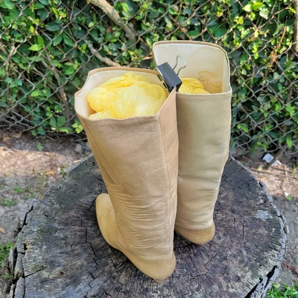 Reed Evins Boots Genuine Italian Leather/Pull On Knee High Designer Boots Size 5