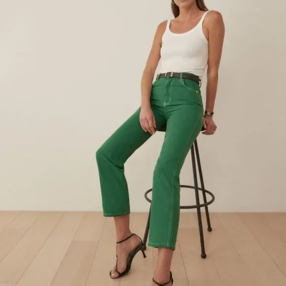 Reformation Cowboy High Rise Straight Long Jeans