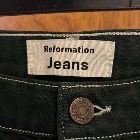 Reformation Cowboy High Rise Straight Long Jeans