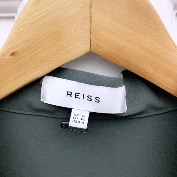 Reiss Hue Tie-Neck Shirt Dress