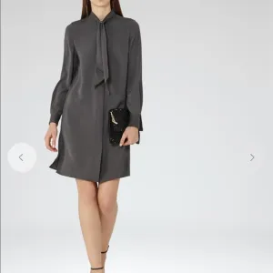 Reiss Hue Tie-Neck Shirt Dress