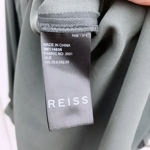 Reiss Hue Tie-Neck Shirt Dress
