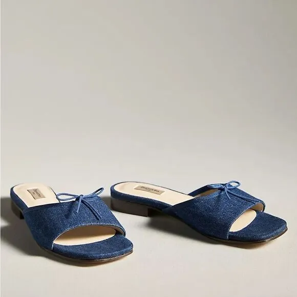 Repetto Jordana Mule Sandals Denim Blue Slide Comfortable Sandals NWT Size 6.5