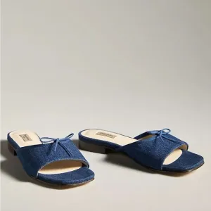 Repetto Jordana Mule Sandals Denim Blue Slide Comfortable Sandals NWT Size 6.5
