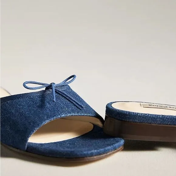 Repetto Jordana Mule Sandals Denim Blue Slide Comfortable Sandals NWT Size 6.5