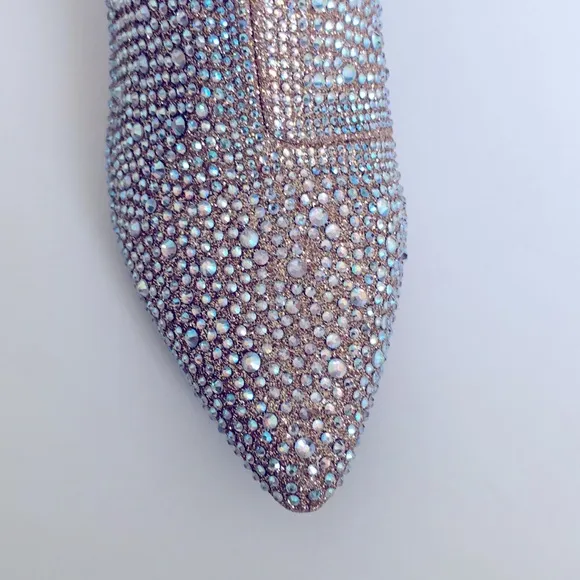 💖Restock💜New Sparkle Glam Gold Rhinestone Boots