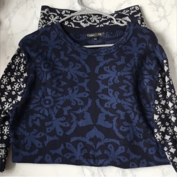 Revolve Gypsy 05 Damask Knit Sweater Dress