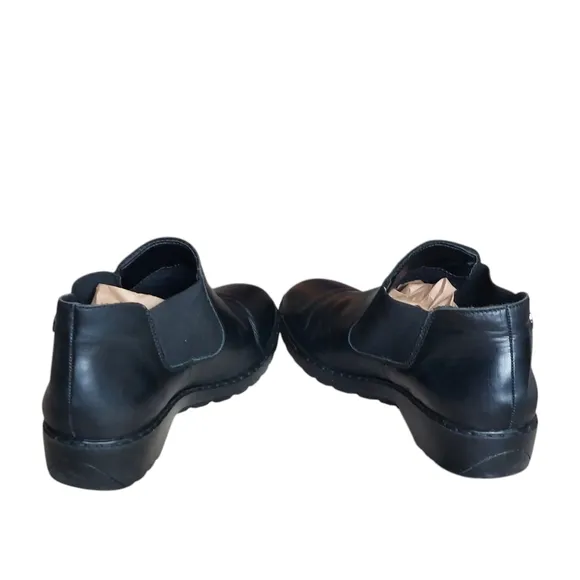 Rieker Black Leather Chelsea Ankle Boots Women's