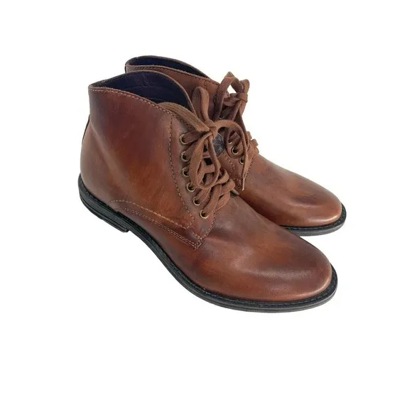 Roan by Bed Stu Proff Mens Size 10 Eu 43 Brown Leather Lace Casual Dress Boots