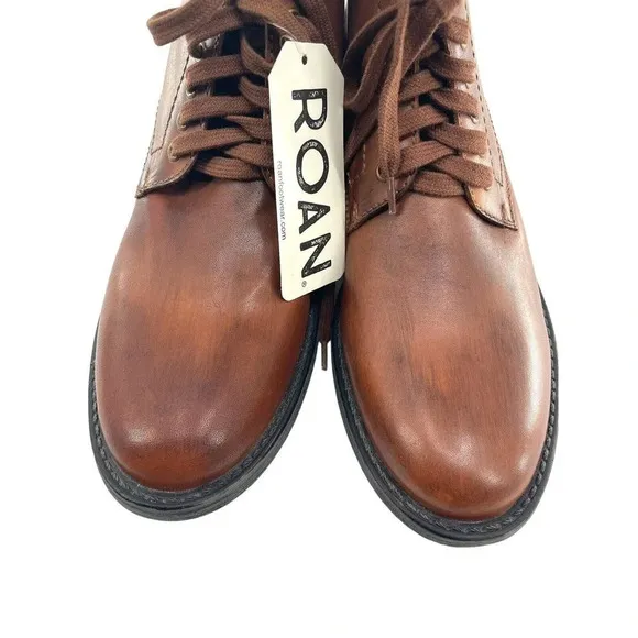 Roan by Bed Stu Proff Mens Size 10 Eu 43 Brown Leather Lace Casual Dress Boots