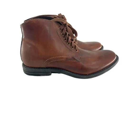 Roan by Bed Stu Proff Mens Size 10 Eu 43 Brown Leather Lace Casual Dress Boots