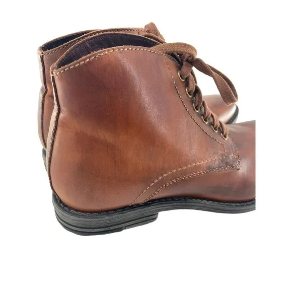 Roan by Bed Stu Proff Mens Size 10 Eu 43 Brown Leather Lace Casual Dress Boots