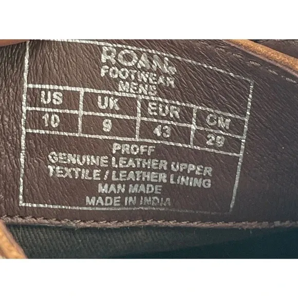 Roan by Bed Stu Proff Mens Size 10 Eu 43 Brown Leather Lace Casual Dress Boots