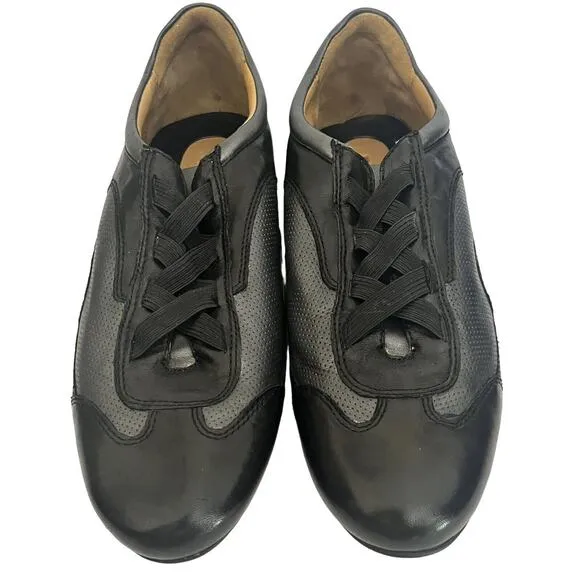 Robert Zur Leather Elastic Lace Up Slip On Sneakers •Women 10 M• Shoes NEW