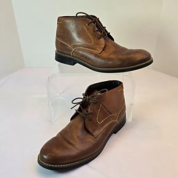 ROCKPORT Men's Classic Break Chukka Dress Ankle Boot Sz: 9.5  Dark Brown