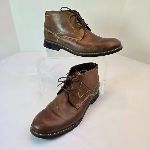 ROCKPORT Men's Classic Break Chukka Dress Ankle Boot Sz: 9.5  Dark Brown