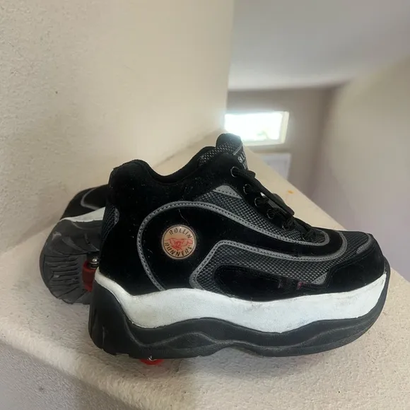 Roller Platform  Tennis Shoes Wheels Roller Skates Y2K Rollin Runners M 9 / W11