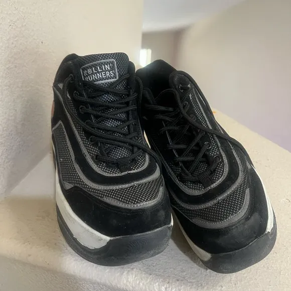 Roller Platform  Tennis Shoes Wheels Roller Skates Y2K Rollin Runners M 9 / W11
