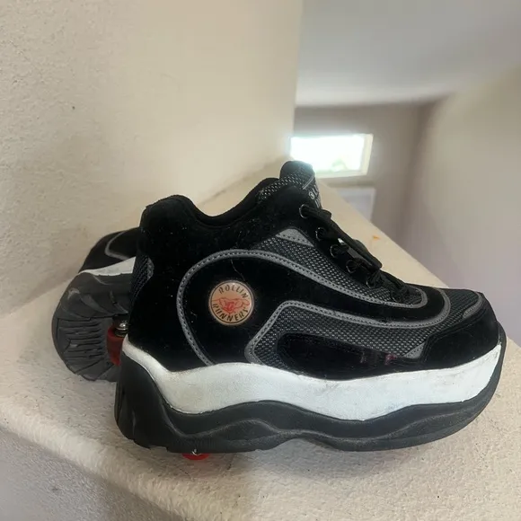 Roller Platform  Tennis Shoes Wheels Roller Skates Y2K Rollin Runners M 9 / W11