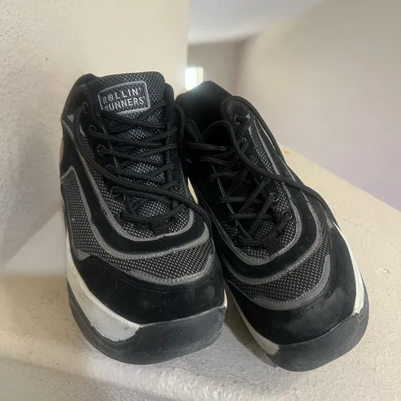 Roller Platform  Tennis Shoes Wheels Roller Skates Y2K Rollin Runners M 9 / W11