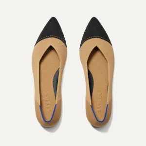Rothy's Camel Captoe The Point II Comfortable Pointed Toe Flat Size 9 NWOT