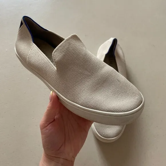 Rothy's Casual Loafer Slip-on Sneakers Cream Size 7.5