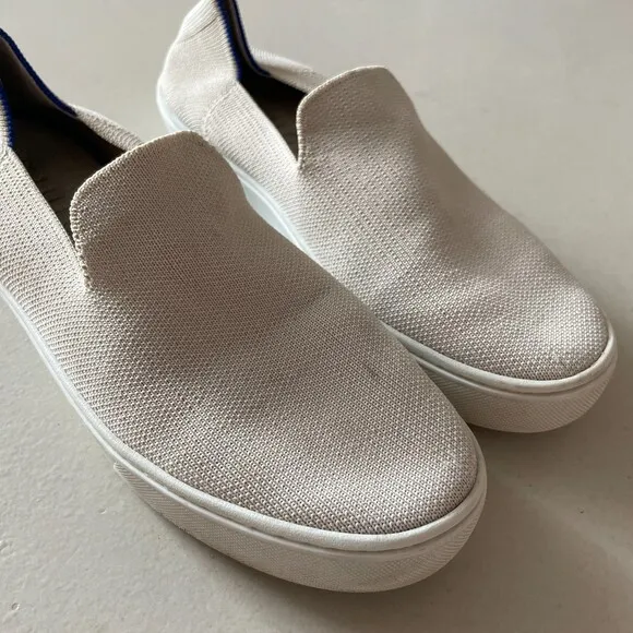 Rothy's Casual Loafer Slip-on Sneakers Cream Size 7.5