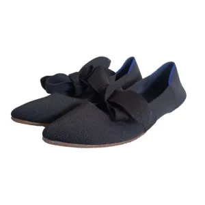 Rothys Mary Jane Bow Point Toe Flats Black Women's Size 5.5