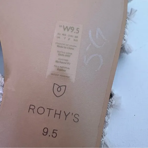 💚Rothy's NWOT Cream Sandals with Textured Straps