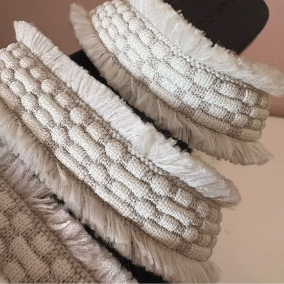 💚Rothy's NWOT Cream Sandals with Textured Straps